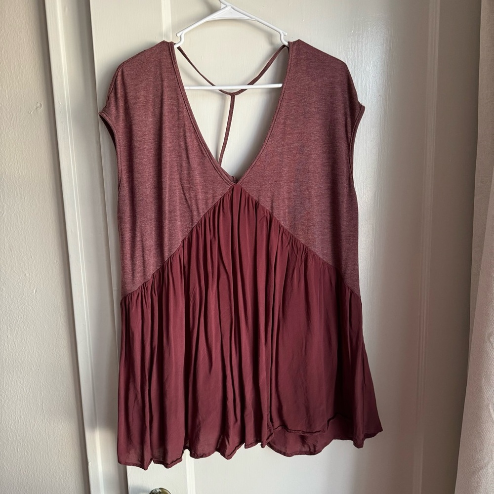 Anthropologie Flowy Open-Back Top